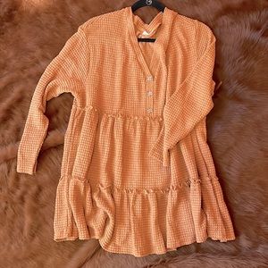 Long sleeve lightweight orange shirt